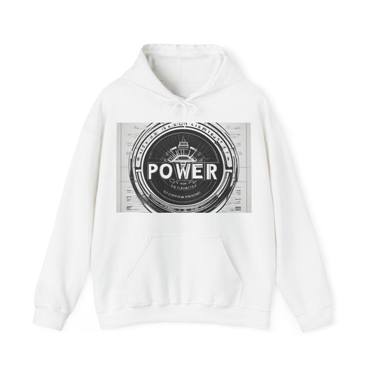 boostlete-boost-mode-type-power-in-quiet-badge-blueprint-0245 — Unisex Heavy Blend Hooded Sweatshirt (Gildan)