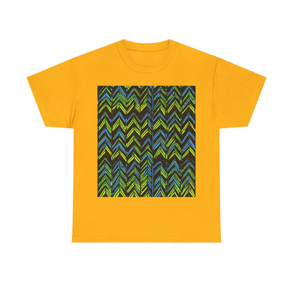 boostlete-mile-by-mile-pattern-chevron-monoline-0051 — Unisex Heavy Cotton Tee (Gildan 5000)