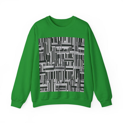 boostlete-recovery-progress-pattern-barcode-isometric-1023 — Unisex Heavy Blend Crewneck (G18000)