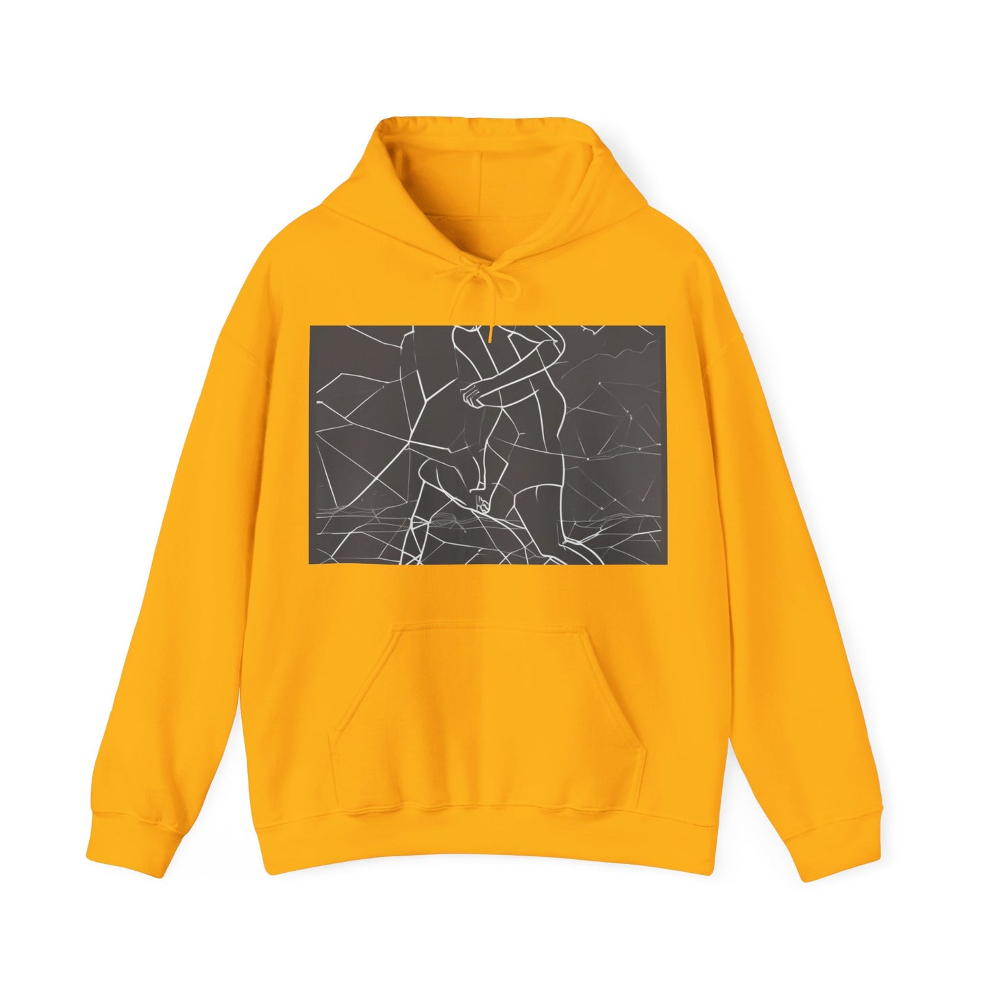 boostlete-pr-season-scene-runner-outline-geometric-1072 — Unisex Heavy Blend Hoodie (G18500)