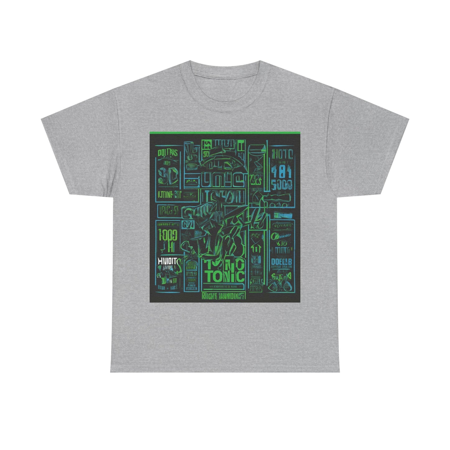 boostlete-field-day-type-gym-tonic-h2o-outline-over-solid-geometric-0249 — Unisex Heavy Cotton Tee (Gildan 5000)