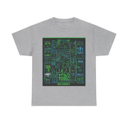 boostlete-field-day-type-gym-tonic-h2o-outline-over-solid-geometric-0249 — Unisex Heavy Cotton Tee (Gildan 5000)