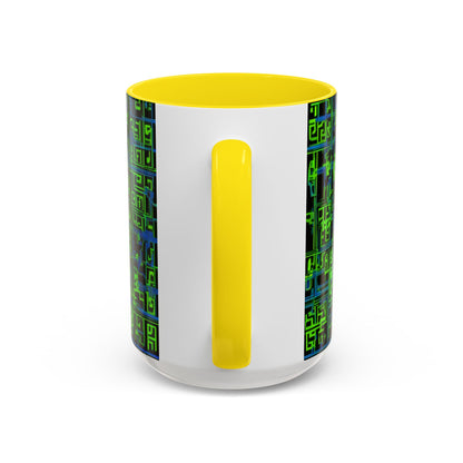 boostlete-mile-by-mile-pattern-plate-number-blueprint-0147 — Accent Mug 11oz/15oz