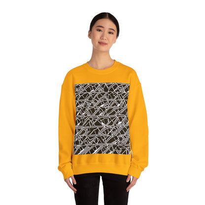 boostlete-boost-mode-pattern-stair-steps-athletic-0311 — Unisex Heavy Blend Crewneck Sweatshirt (Gildan)