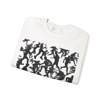 boostlete-field-day-scene-marathoner-motion-paper-0156 — Unisex Heavy Blend Crewneck Sweatshirt (Gildan)