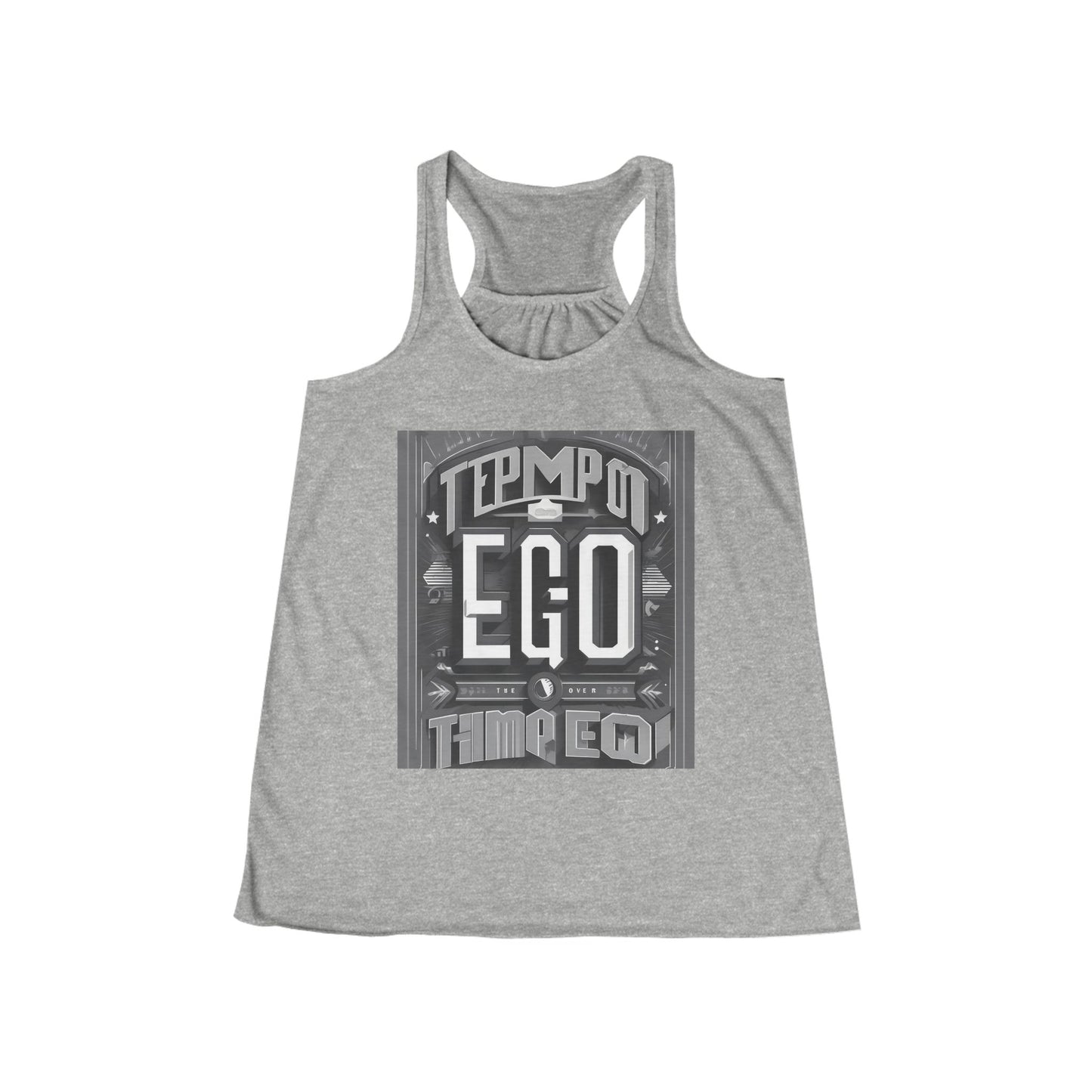 boostlete-mile-by-mile-type-tempo-over-ego-banner-modern-0093 — Women's Flowy Racerback Tank (B+C 8800)