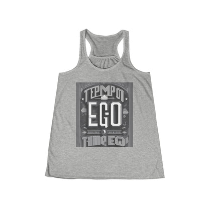boostlete-mile-by-mile-type-tempo-over-ego-banner-modern-0093 — Women's Flowy Racerback Tank (B+C 8800)
