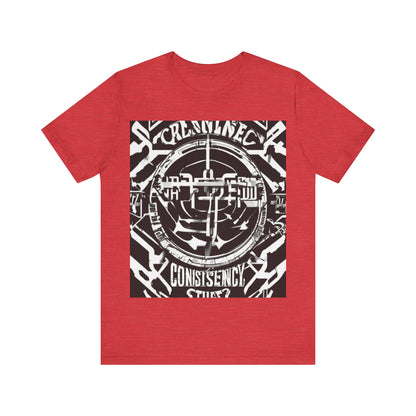 boostlete-am-crew-type-consistency-is-the-flex-centered-industrial-0137 — Unisex Jersey Short Sleeve (B+C 3001)