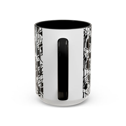boostlete-field-day-pattern-micro-blueprint-0927 — Accent Mug 11/15oz