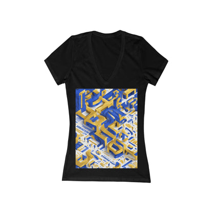 boostlete-iron-intent-type-one-more-rep-arc-isometric-0069 — Women's Deep V-Neck Tee (B+C 6035)