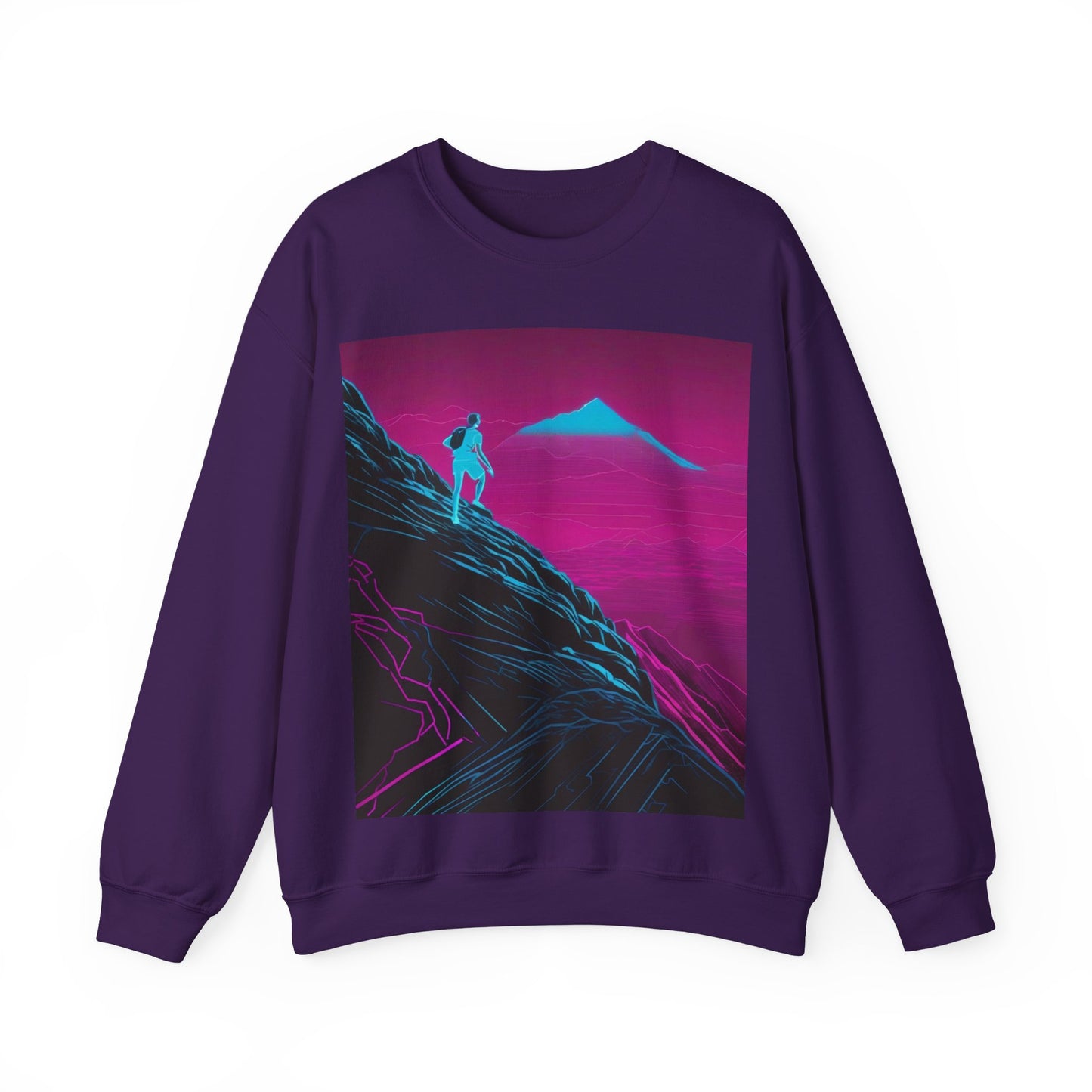 boostlete-boost-mode-scene-trail-neon-blueprint-0832 — Unisex Heavy Blend Crewneck (G18000)