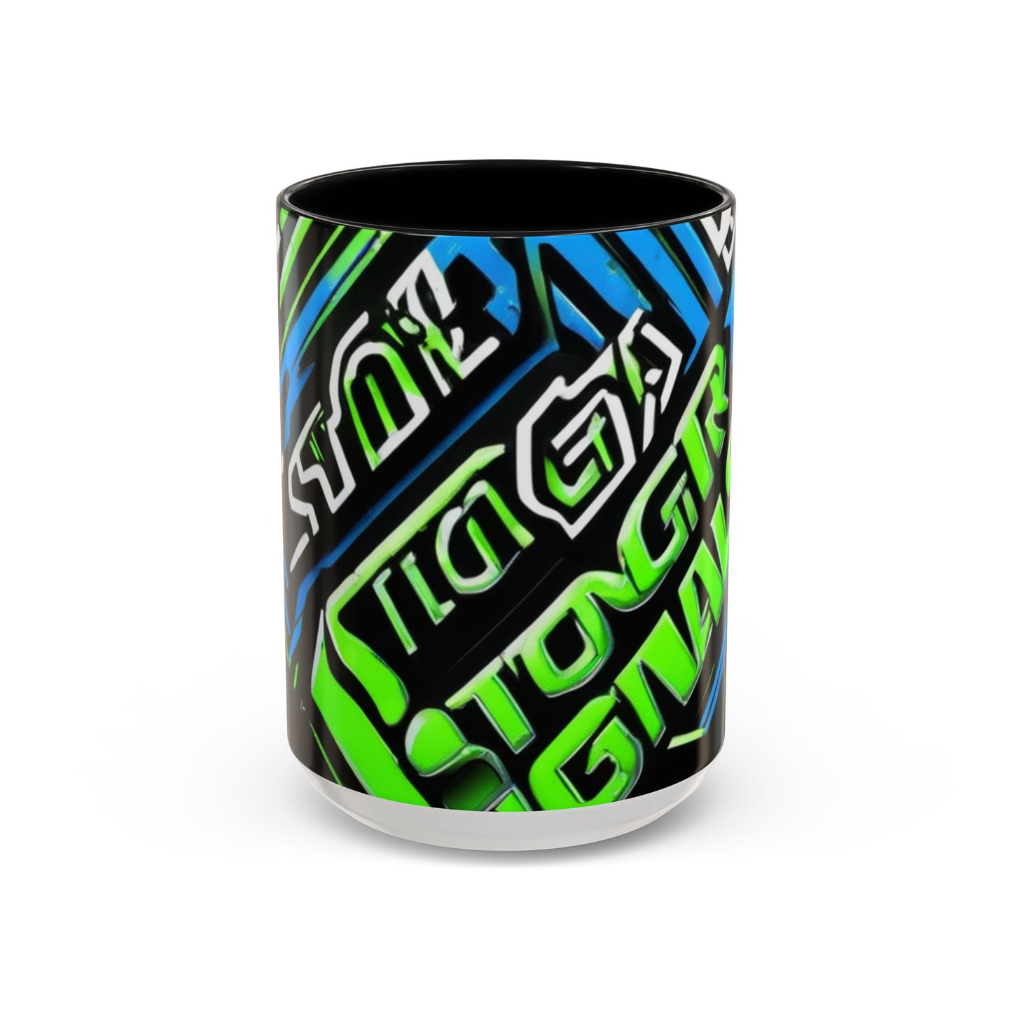 boostlete-am-crew-type-stronger-signals-diagonal-badge-1077 — Accent Mug 11/15oz