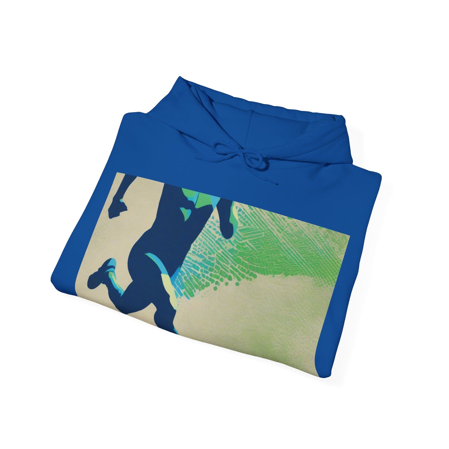 boostlete-am-crew-scene-sprinter-halftone-engraved-0092 — Unisex Heavy Blend Hooded Sweatshirt (Gildan)