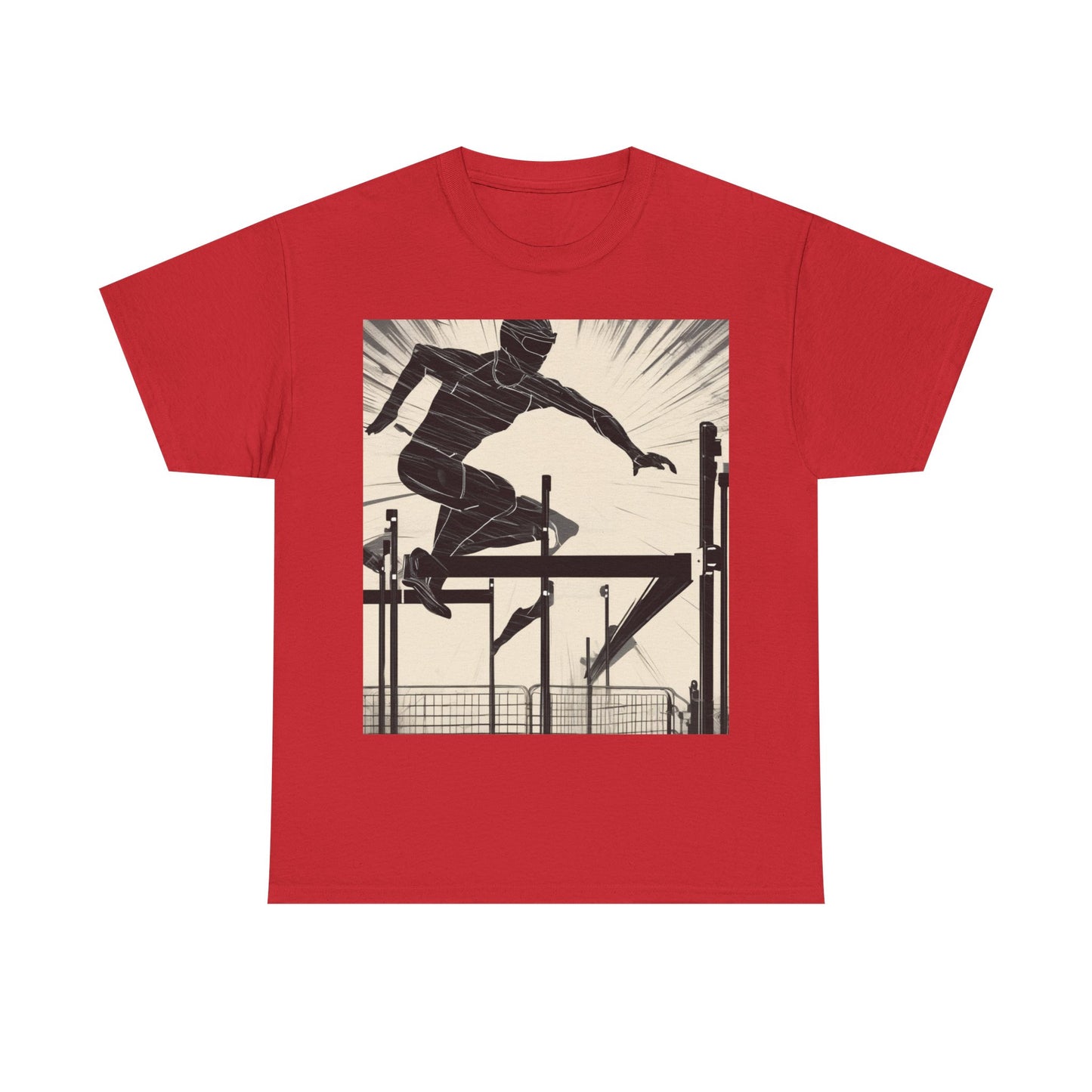 boostlete-iron-intent-scene-hurdler-speed-blueprint-0152 — Unisex Heavy Cotton Tee (Gildan 5000)
