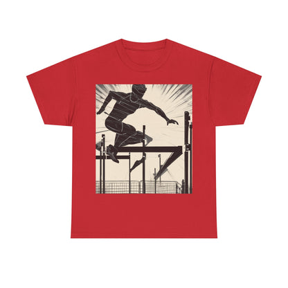 boostlete-iron-intent-scene-hurdler-speed-blueprint-0152 — Unisex Heavy Cotton Tee (Gildan 5000)