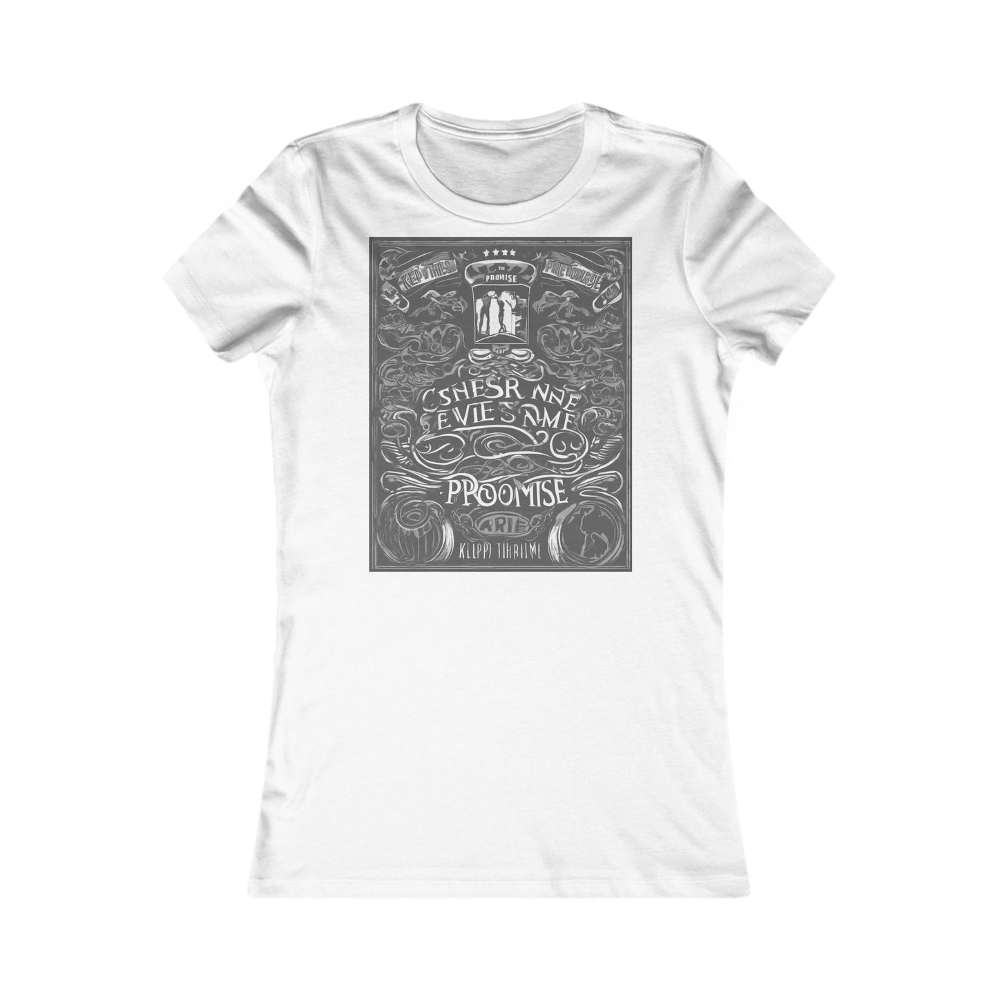 boostlete-boost-mode-type-keep-the-promise-big-monoline-0049 — Women's Favorite Tee (B+C 6004)