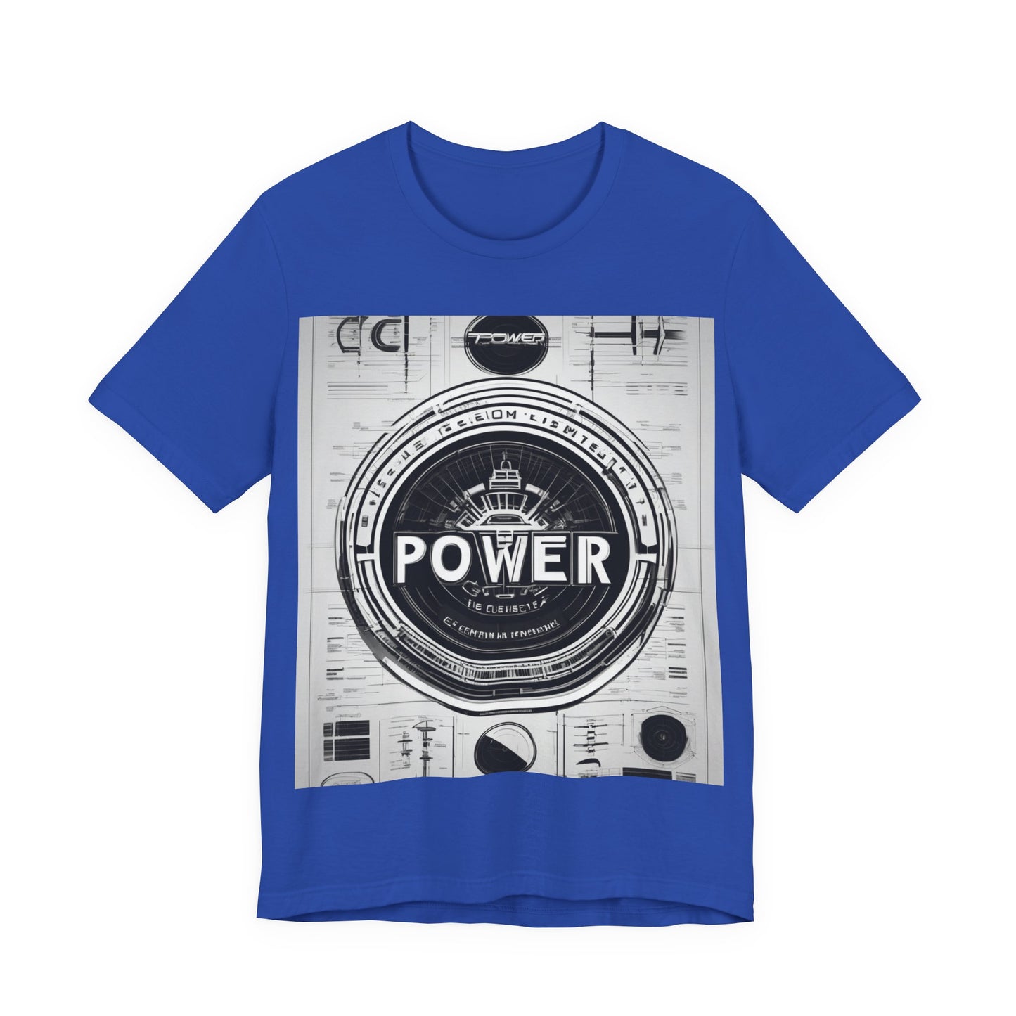 boostlete-boost-mode-type-power-in-quiet-badge-blueprint-0245 — Unisex Jersey Short Sleeve (B+C 3001)