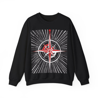 boostlete-boost-mode-icon-compass-chalk-vector-1382 — Unisex Heavy Blend Crewneck (G18000)