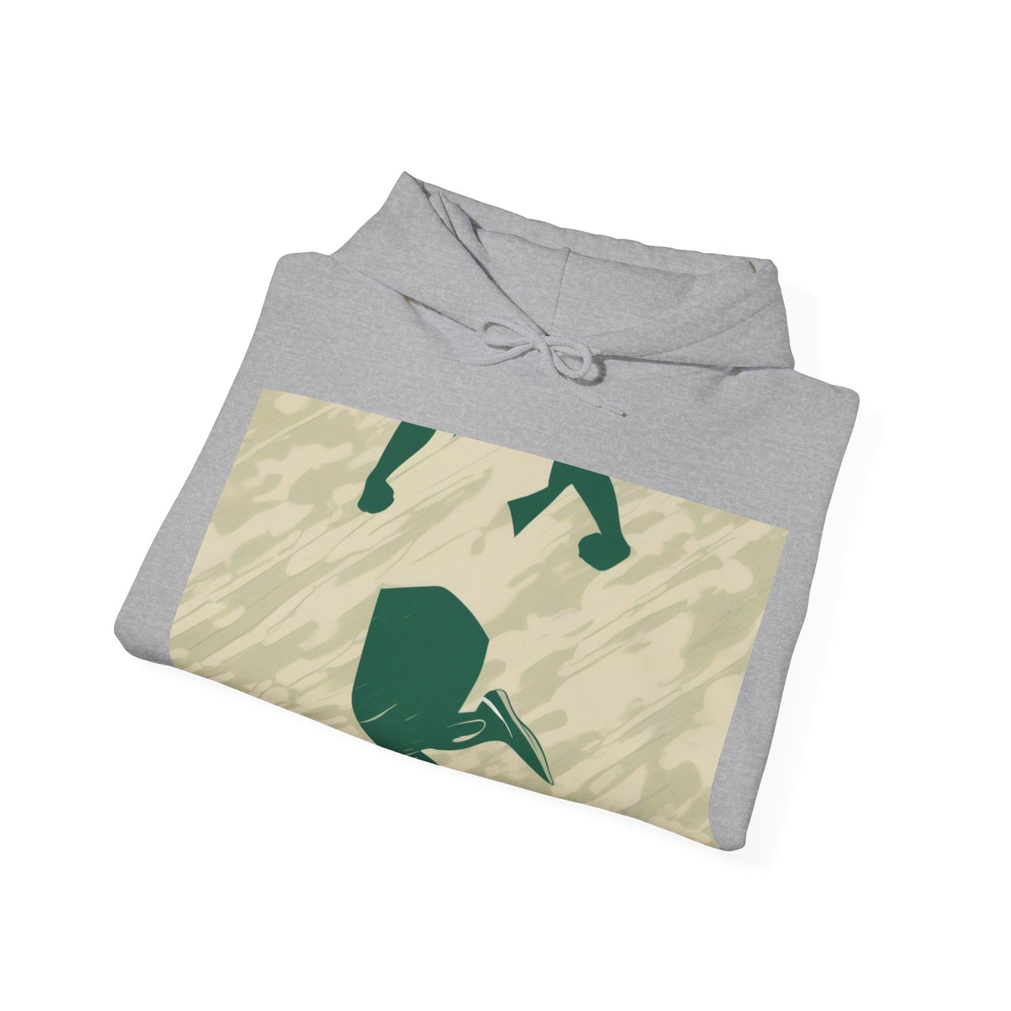 boostlete-am-crew-icon-runner-grainy-blueprint-0134 — Unisex Heavy Blend Hooded Sweatshirt (Gildan)