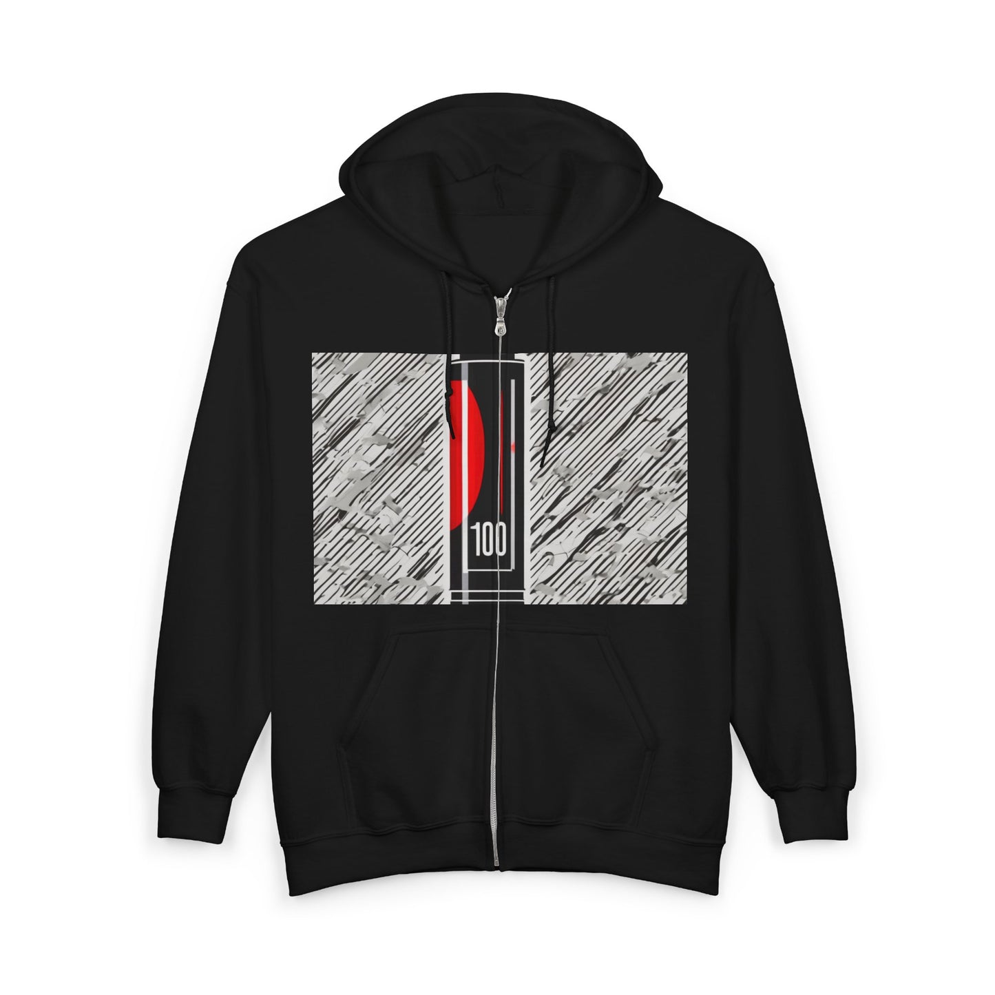 boostlete-rise-grind-icon-battery-motion-badge-0266 — Unisex Heavy Blend Full-Zip Hooded Sweatshirt