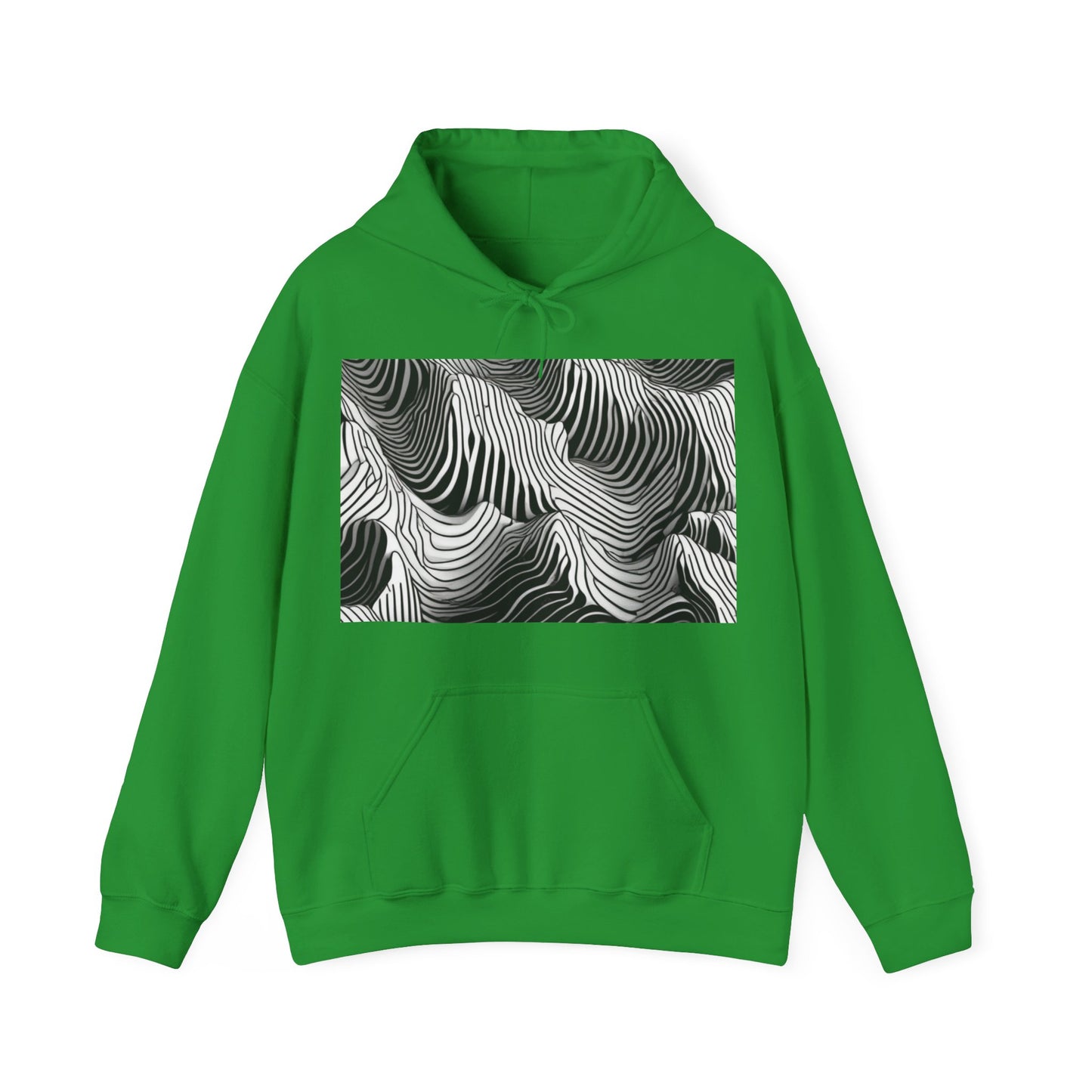 boostlete-field-day-pattern-topographic-isometric-0211 — Unisex Heavy Blend Hooded Sweatshirt (Gildan)