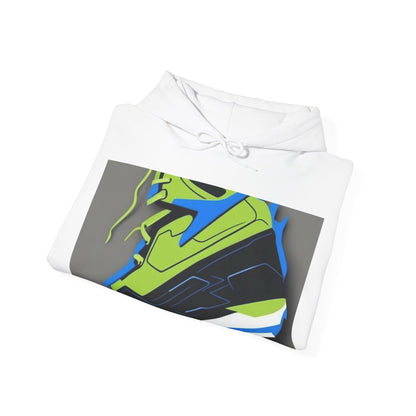 boostlete-quiet-power-icon-sneaker-duotone-paper-0066 — Unisex Heavy Blend Hooded Sweatshirt (Gildan)