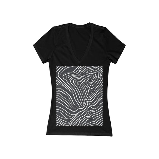 boostlete-recovery-progress-pattern-topographic-bold-0295 — Women's Deep V-Neck Tee (B+C 6035)