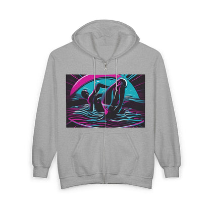 boostlete-pr-season-icon-swimmer-duotone-bold-0126 — Unisex Heavy Blend Full-Zip Hooded Sweatshirt
