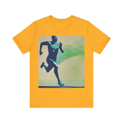 boostlete-am-crew-scene-sprinter-halftone-engraved-0092 — Unisex Jersey Short Sleeve (B+C 3001)