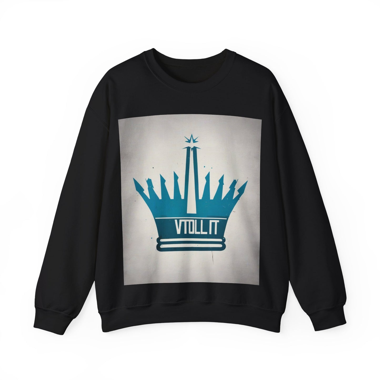boostlete-am-crew-icon-crown-matte-industrial-0058 — Unisex Heavy Blend Crewneck Sweatshirt (Gildan)