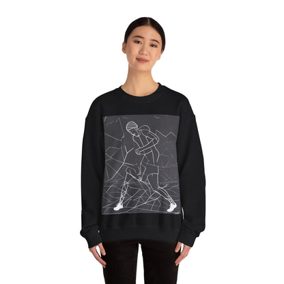 boostlete-pr-season-scene-runner-outline-geometric-1072 — Unisex Heavy Blend Crewneck (G18000)