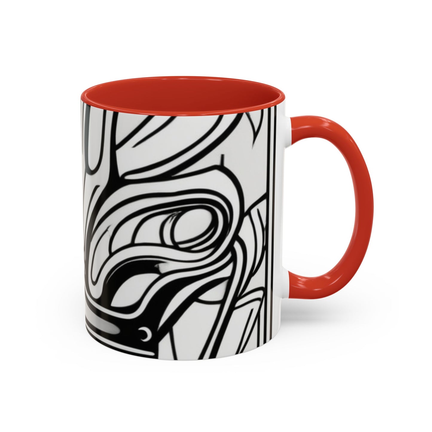 boostlete-boost-mode-icon-crown-offset-line-art-0190 — Accent Mug 11oz/15oz