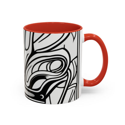 boostlete-boost-mode-icon-crown-offset-line-art-0190 — Accent Mug 11oz/15oz