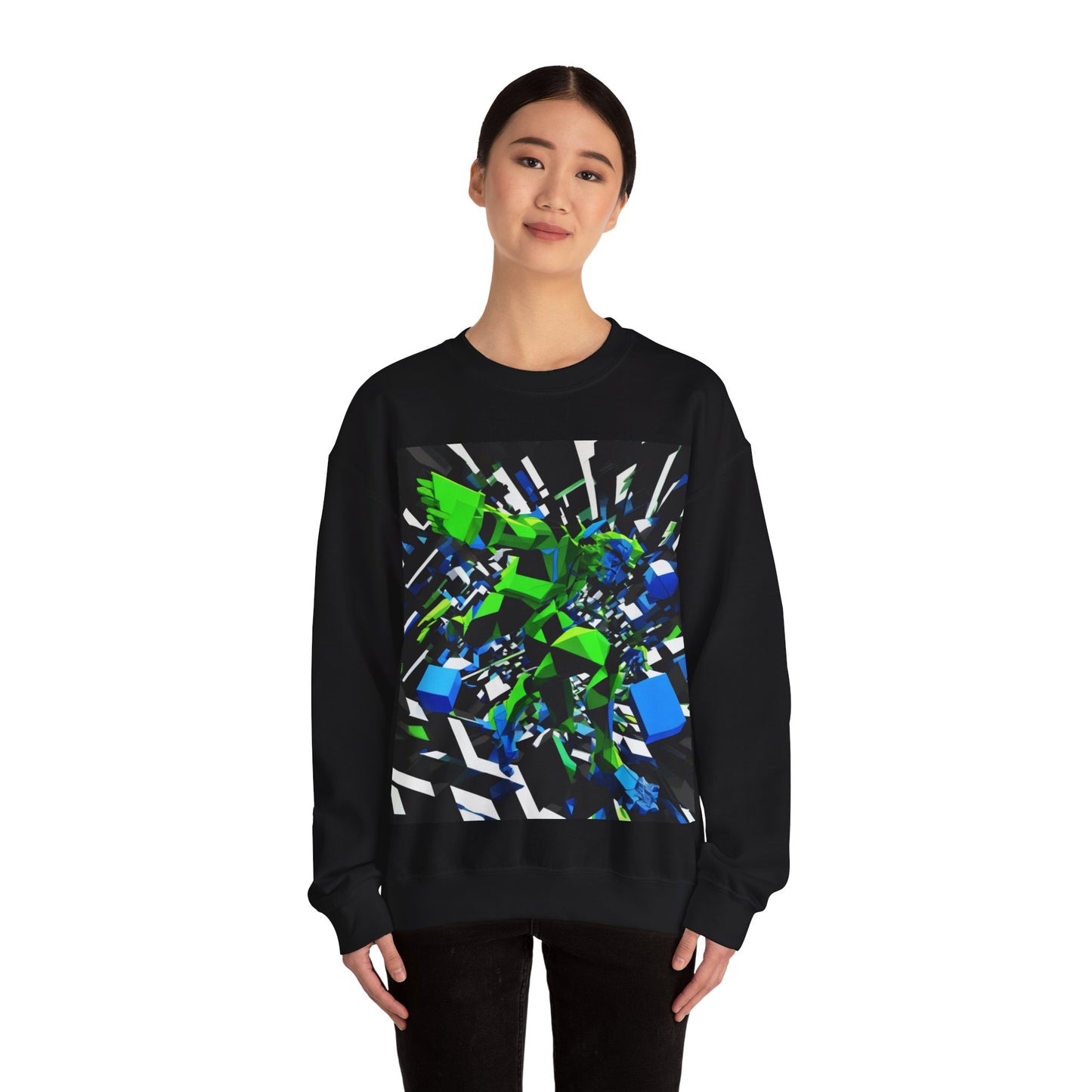 boostlete-pr-season-scene-sprinter-3d-geometric-0896 — Unisex Heavy Blend Crewneck (G18000)