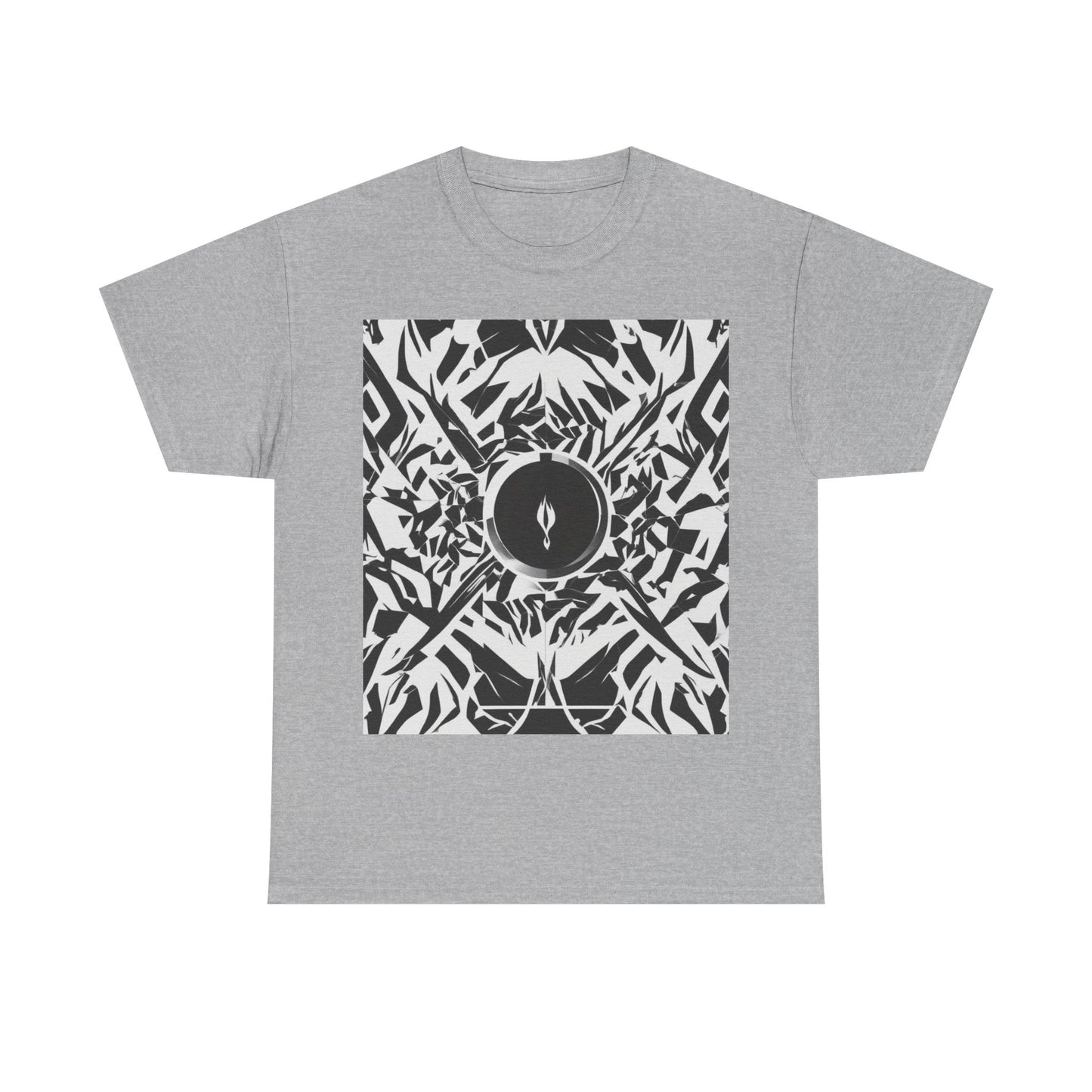 boostlete-am-crew-icon-flame-matte-geometric-0286 — Unisex Heavy Cotton Tee (Gildan 5000)