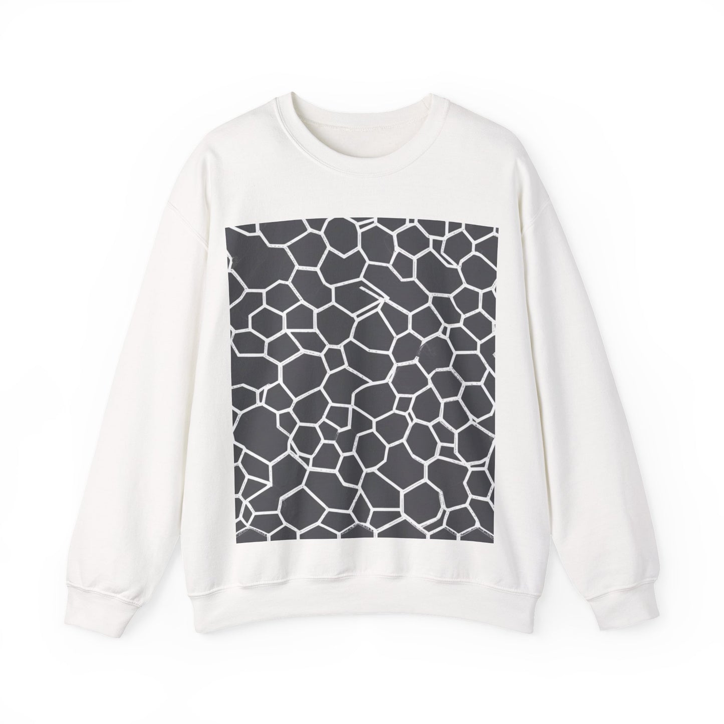 boostlete-iron-intent-pattern-hex-blueprint-0063 — Unisex Heavy Blend Crewneck Sweatshirt (Gildan)