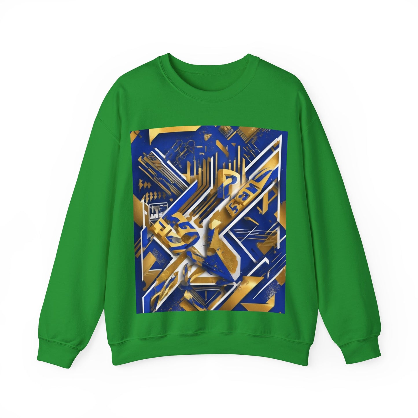 boostlete-am-crew-type-progress-beats-perfect-diagonal-modern-0209 — Unisex Heavy Blend Crewneck Sweatshirt (Gildan)