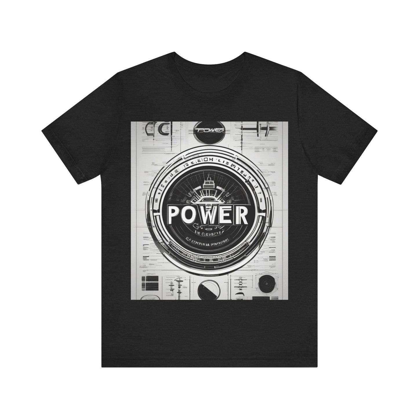 boostlete-boost-mode-type-power-in-quiet-badge-blueprint-0245 — Unisex Jersey Short Sleeve (B+C 3001)