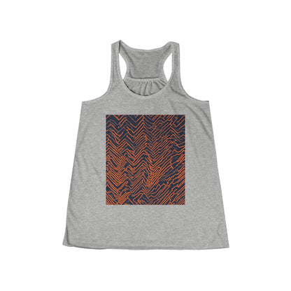 boostlete-field-day-pattern-ekg-modern-0087 — Women's Flowy Racerback Tank (B+C 8800)