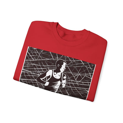 boostlete-headspace-scene-marathoner-speed-geometric-0816 — Unisex Heavy Blend Crewneck (G18000)