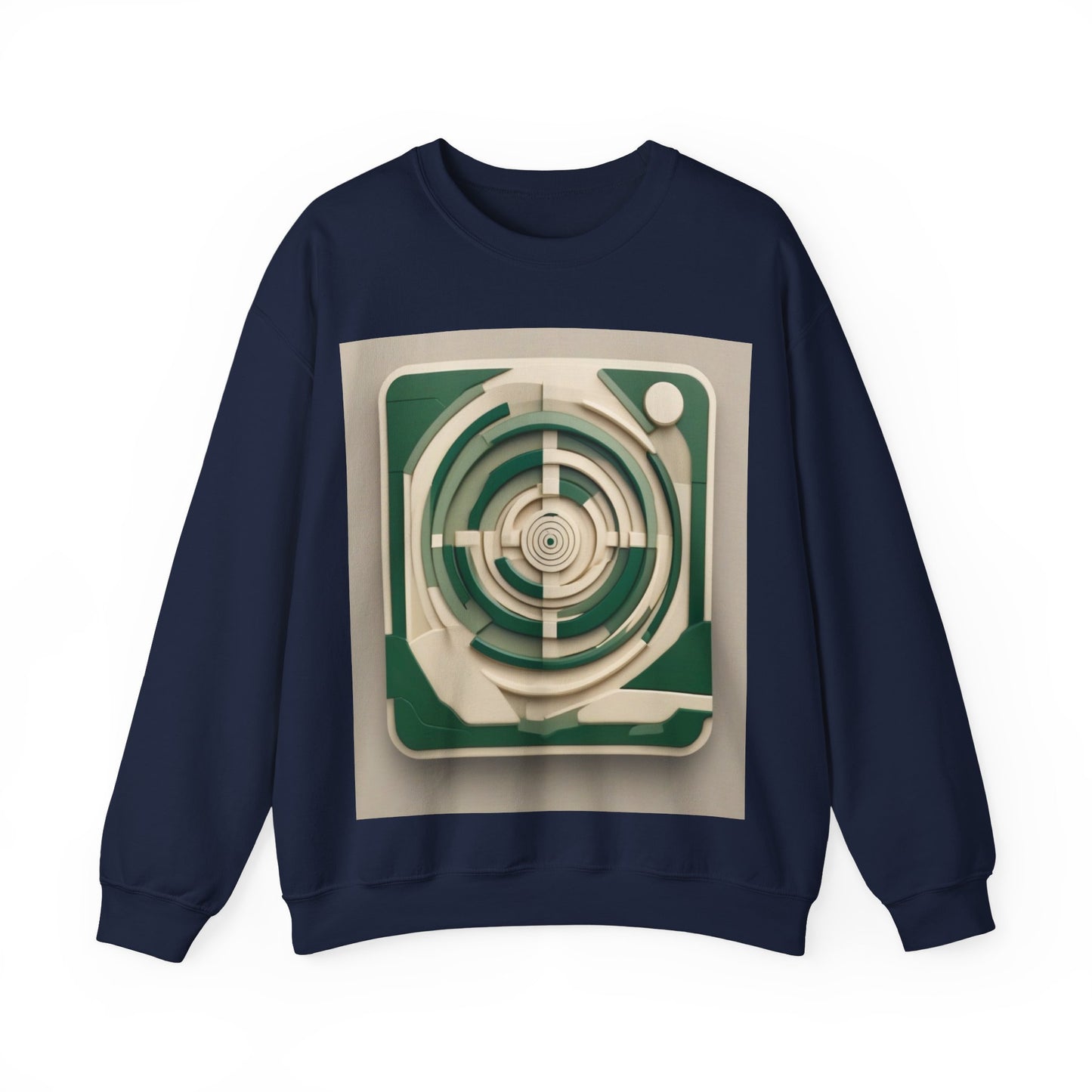 boostlete-mile-by-mile-icon-target-3d-modern-0306 — Unisex Heavy Blend Crewneck (G18000)
