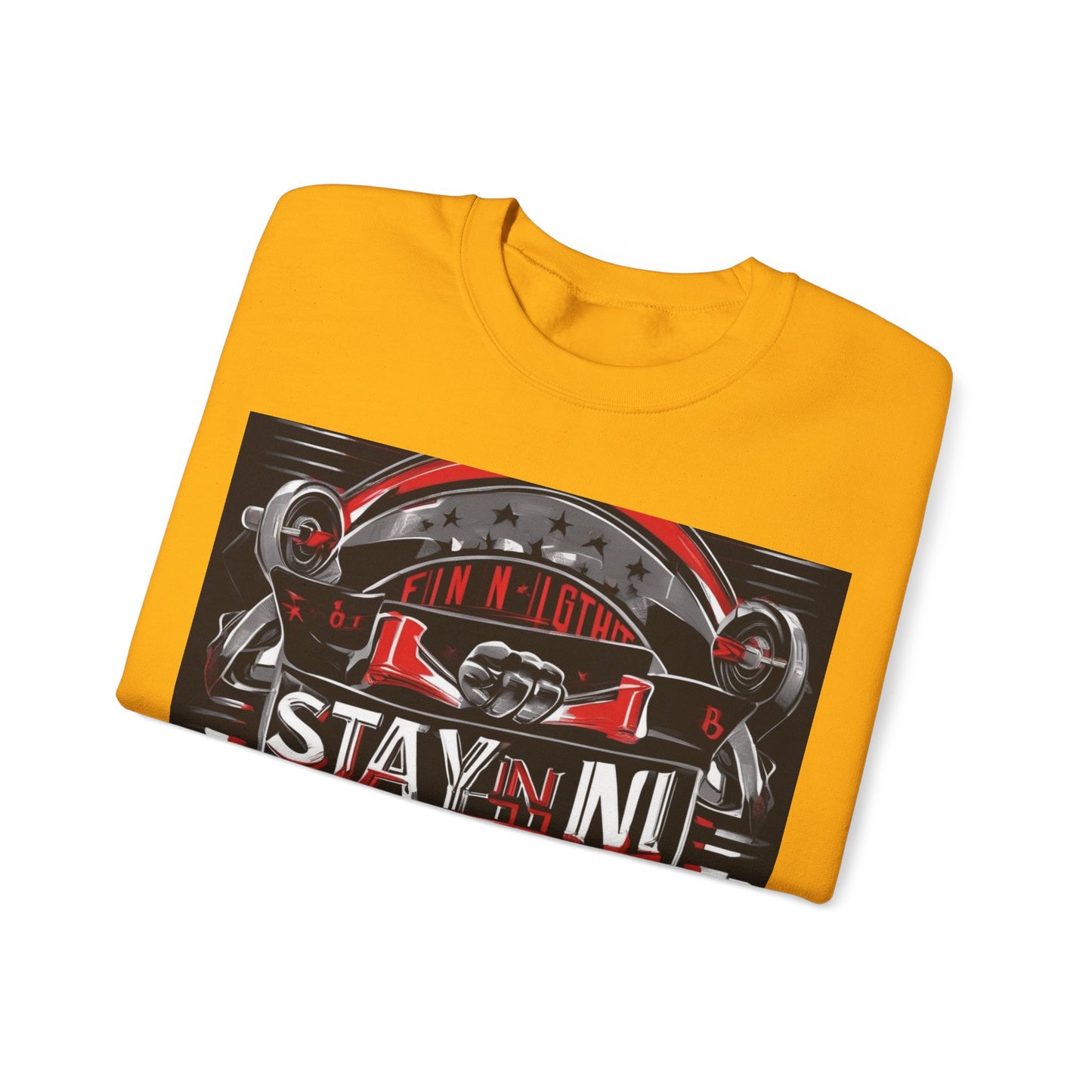 boostlete-rise-grind-type-stay-in-the-fight-banner-retro-1441 — Unisex Heavy Blend Crewneck (G18000)