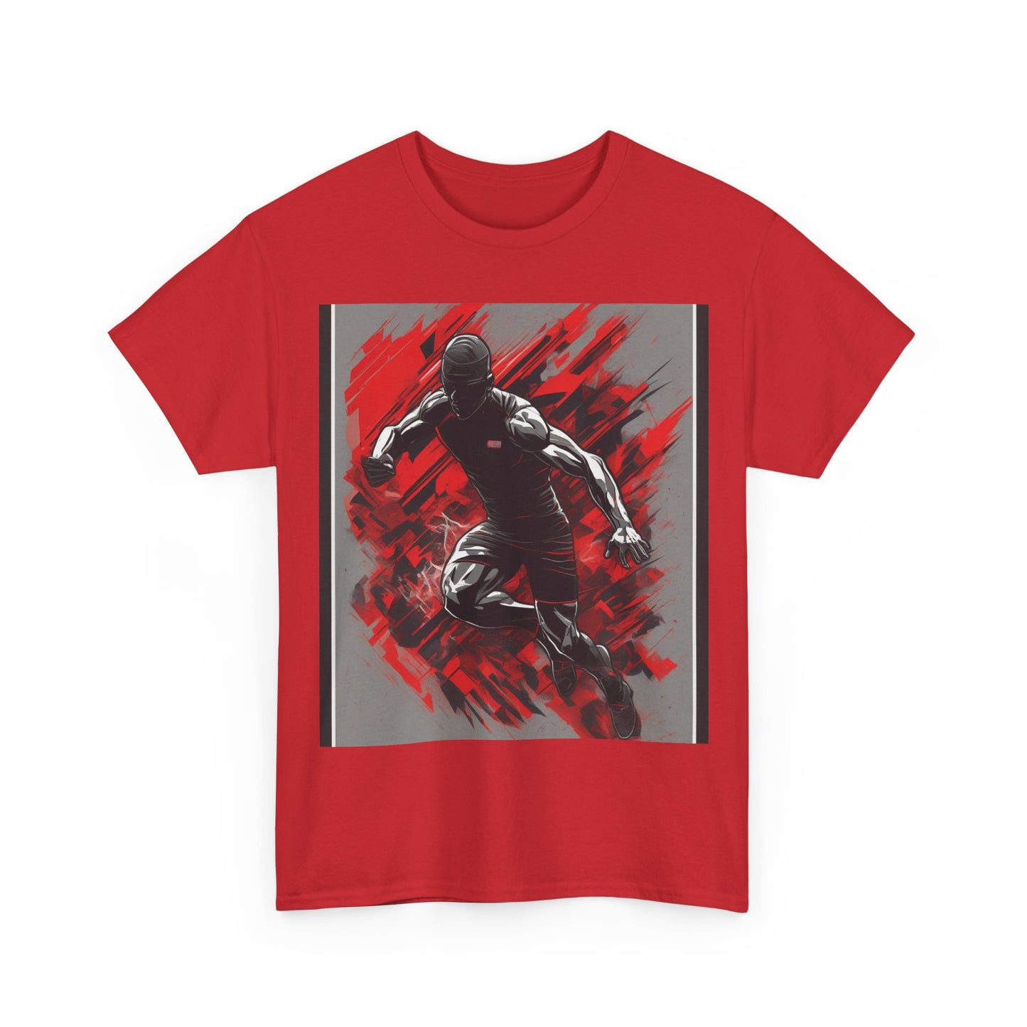 boostlete-field-day-scene-sprinter-glitch-badge-0284 — Unisex Heavy Cotton Tee (Gildan 5000)