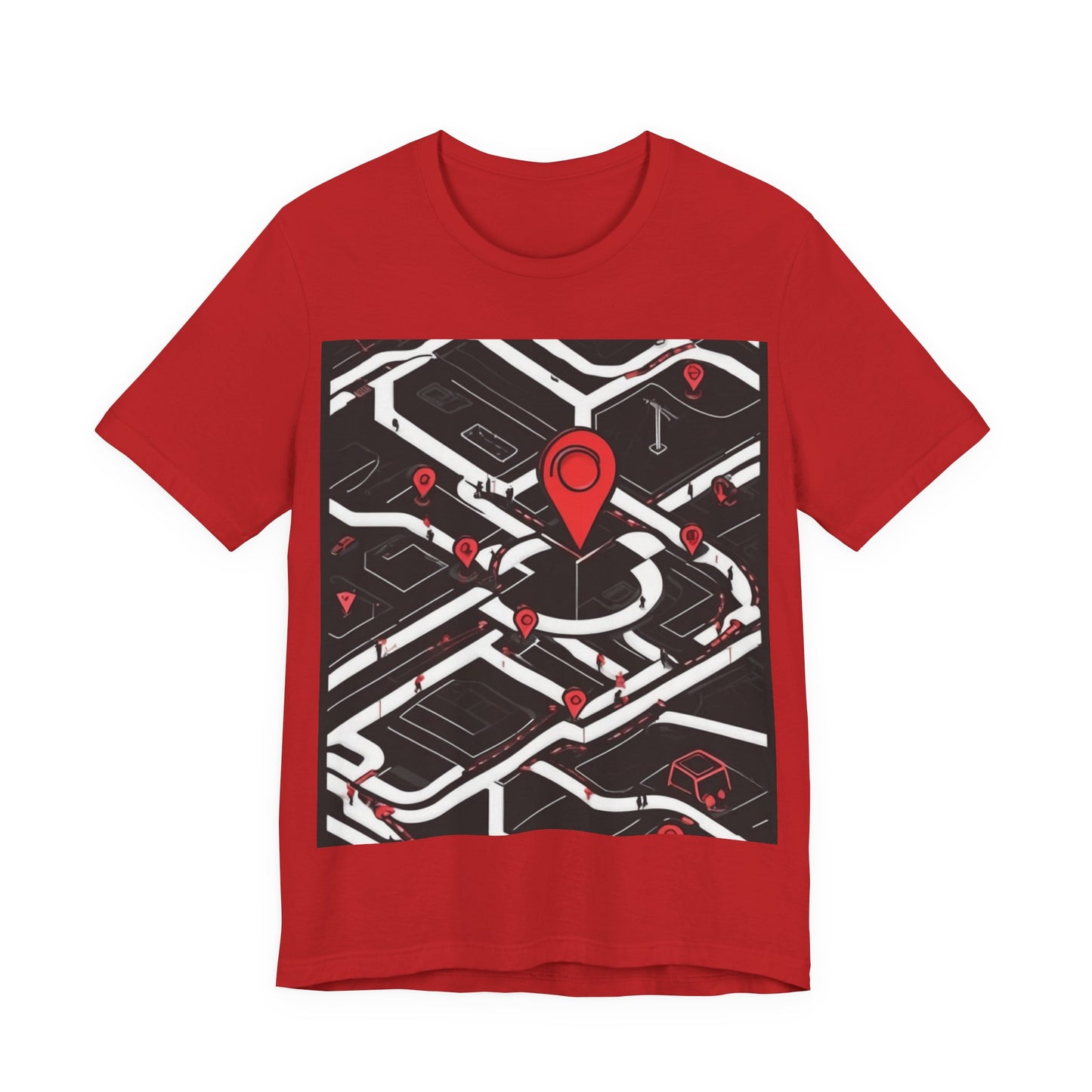 boostlete-am-crew-icon-map-matte-isometric-0094 — Unisex Jersey Short Sleeve (B+C 3001)