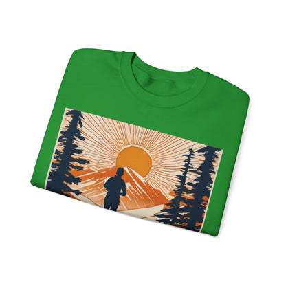 boostlete-iron-intent-scene-trail-glitch-badge-0100 — Unisex Heavy Blend Crewneck Sweatshirt (Gildan)