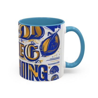 boostlete-am-crew-type-own-the-morning-outline-over-solid-vector-0429 — Accent Mug 11/15oz