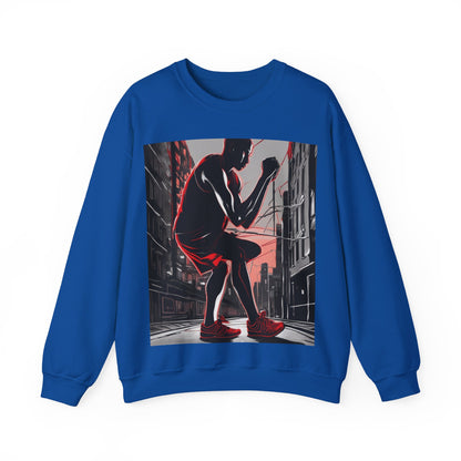 boostlete-am-crew-scene-runner-high-retro-0268 — Unisex Heavy Blend Crewneck Sweatshirt (Gildan)