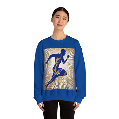 boostlete-field-day-scene-sprinter-motion-paper-0496 — Unisex Heavy Blend Crewneck Sweatshirt (Gildan)