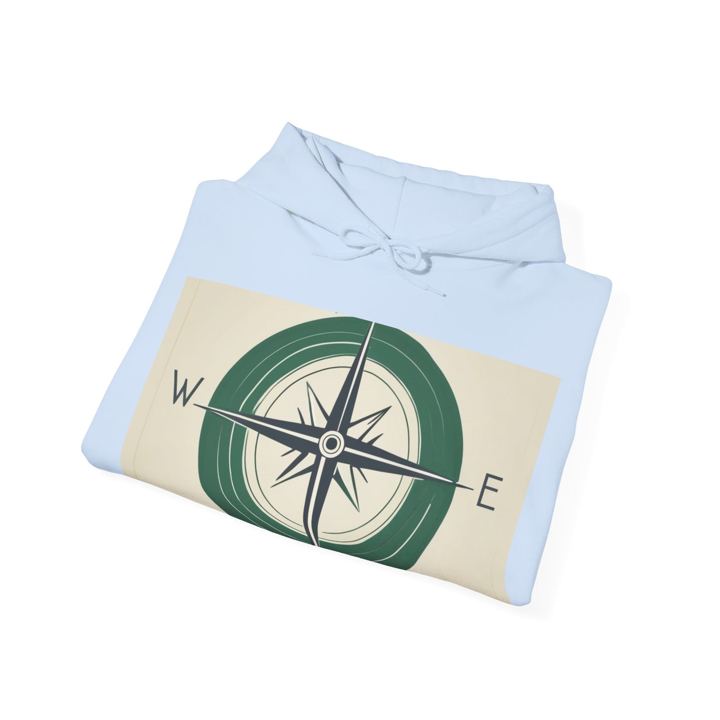 boostlete-iron-intent-icon-compass-soft-blueprint-0614 — Unisex Heavy Blend Hoodie (G18500)