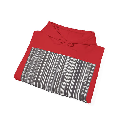 boostlete-boost-mode-pattern-barcode-blueprint-0463 — Unisex Heavy Blend Hoodie (G18500)